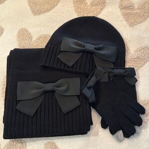 Kate Spade, scarf, hat, and gloves